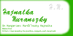 hajnalka muranszky business card